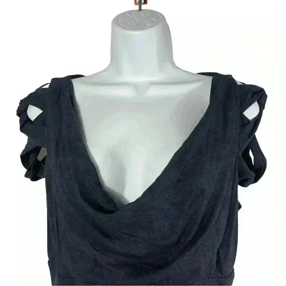 Nicole  Miller Mini Spandex Blue Scoop Neck Dress Size Small - Picture 5 of 8